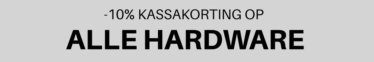 -10% kassakorting op alle hardware