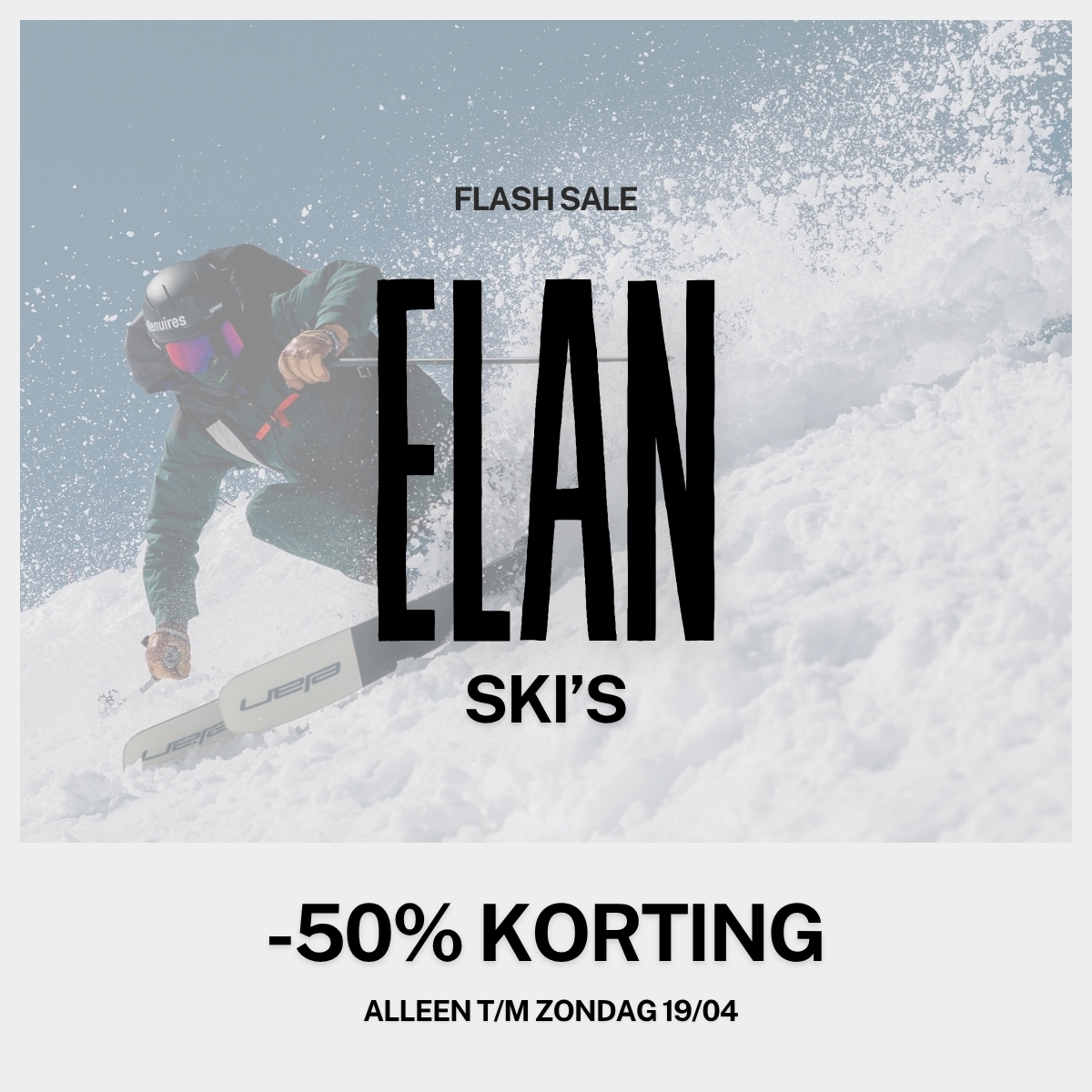 Elan 50 procent korting